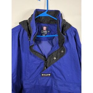 Chaps Ralph Lauren Anorak Windbreaker Mens XXL Blue Vintage Pullover Hooded